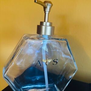 Elegant Glass Gold and Black Soap/Cream Dispenser